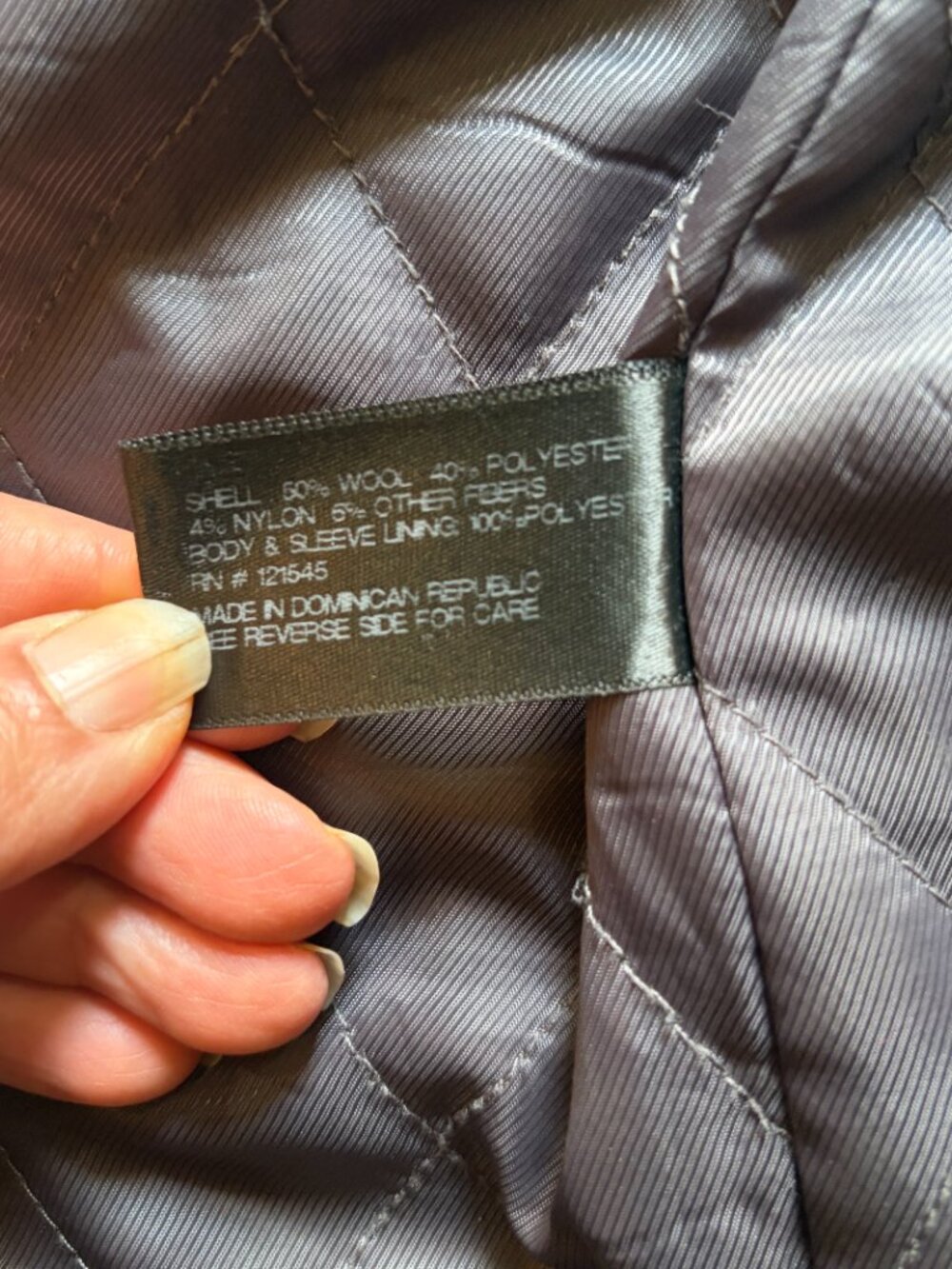 MICHAEL Michael Kors Wool-Blend Double-Breasted Peacoat Charcoal Size Large - Picture 5 of 10